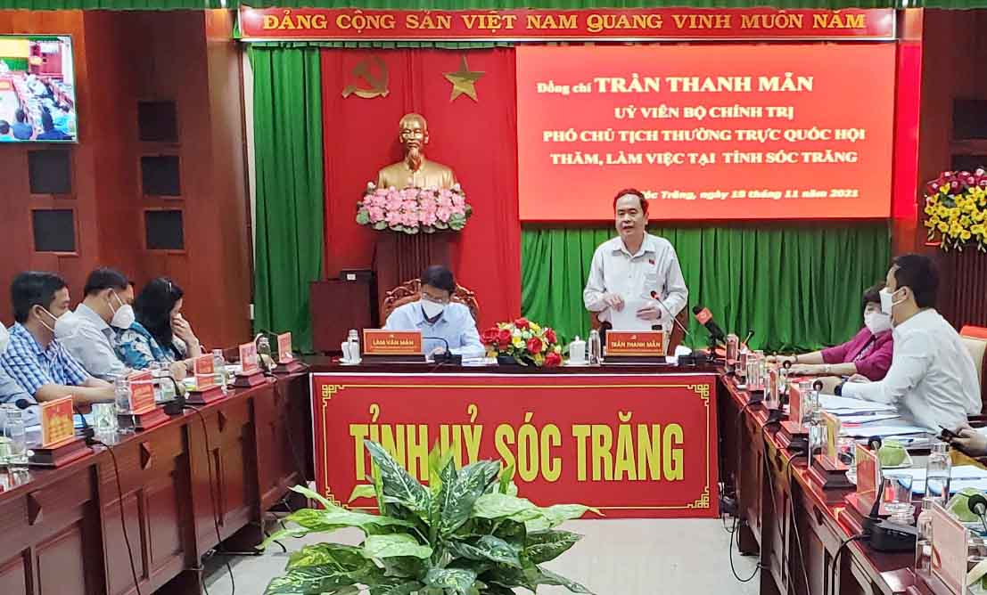 PHÓ CHỦ TỊCH THƯỜNG TRỰC QUỐC HỘI TRẦN THANH MẪN: SÓC TRĂNG CẦN THÍCH ỨNG AN TOÀN ĐỂ THỰC HIỆN ‘’MỤC TIÊU KÉP’’